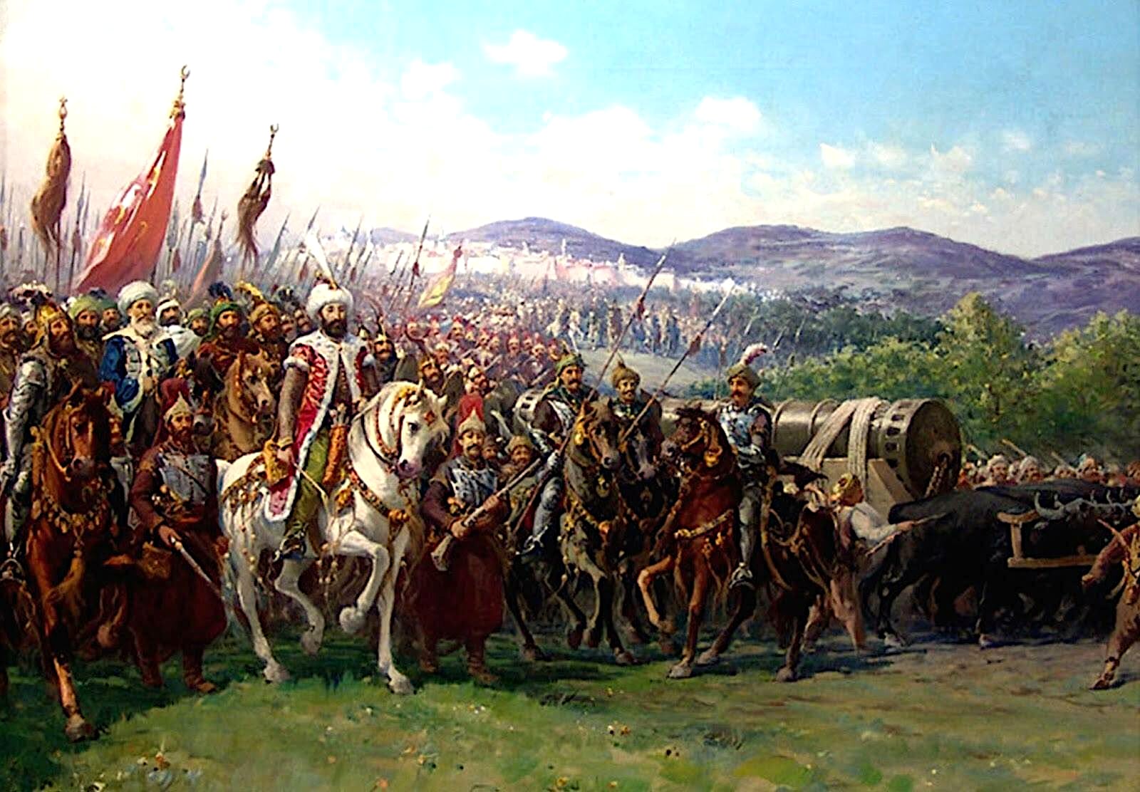 (c) Wikipédia Mehmed II à la conquête de Constantinople. Tableau peint par Fausto Zonaro en 1903.