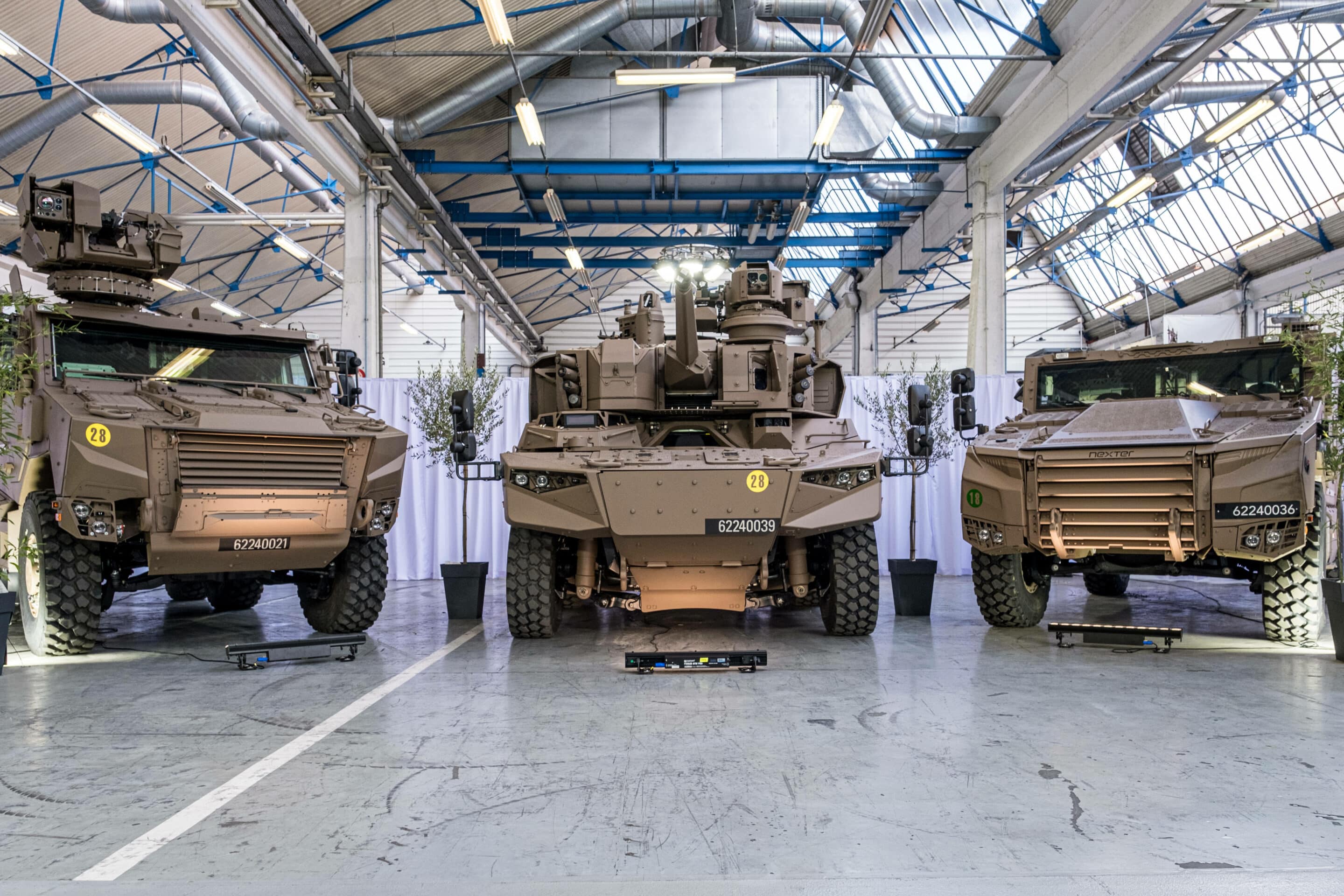 Les trois nouveaux véhicules de l'Armée française, dans le cadre du programme Scorpion lancé en 2022. /KONRADK_konrad-017/2202211000/Credit:KONRAD K./SIPA/2202211004
