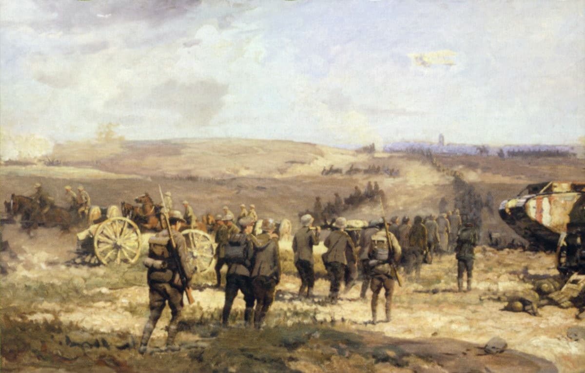 Le 8 aout 1918, toile de William Longstaff. (c) Wikipedia
