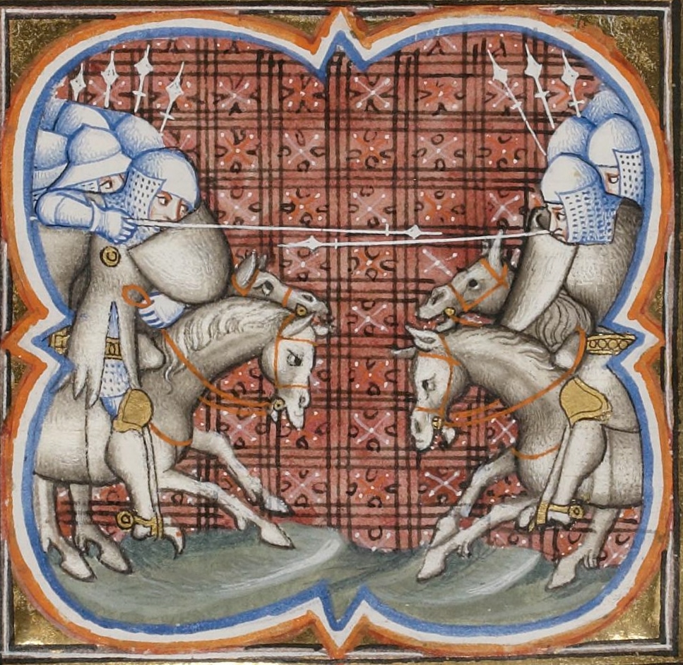 La bataille de Muret d'après une enluminure du xive siècle. (c) Wikipedia