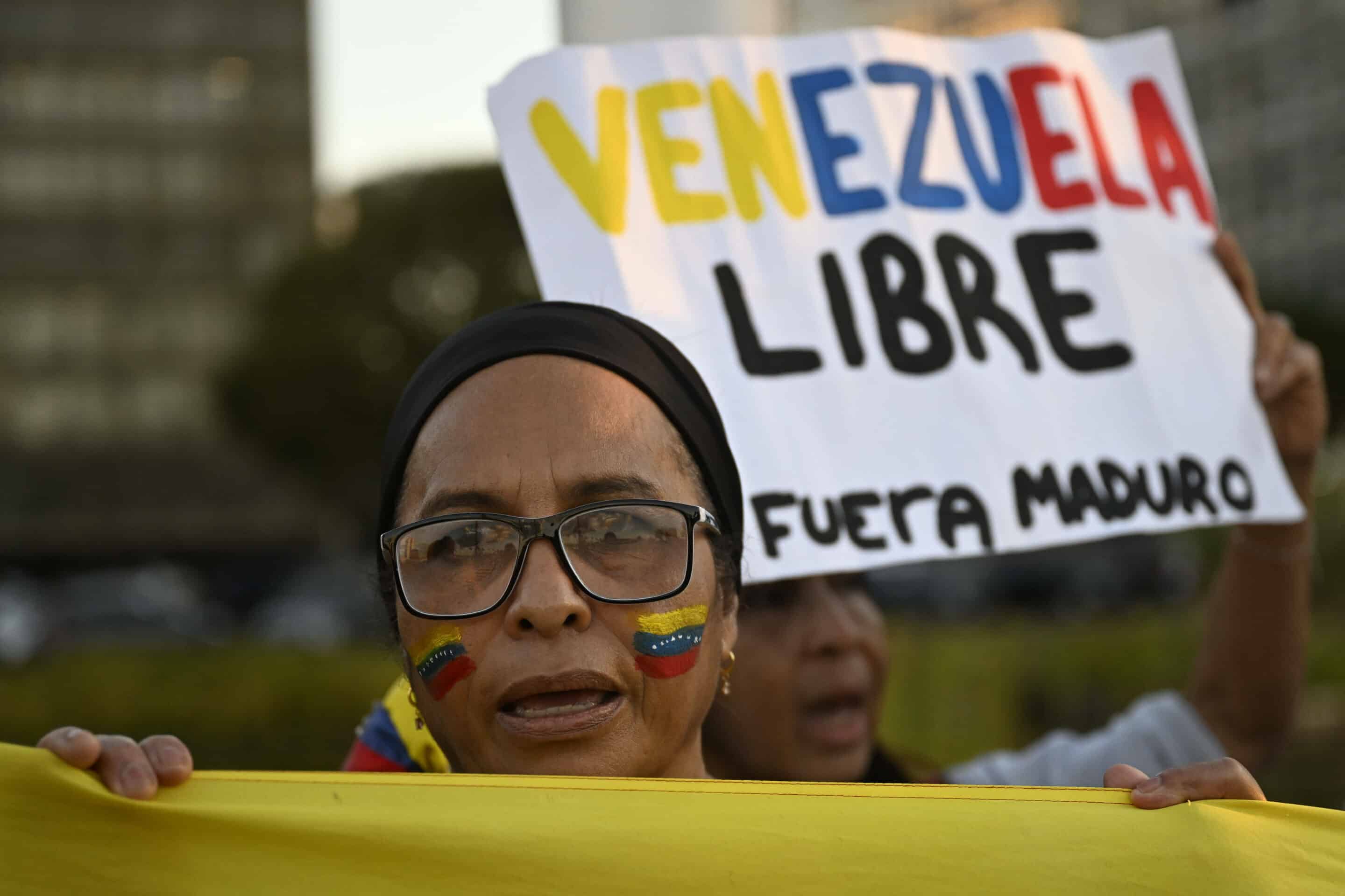 Venezuelan citizens participate in a protest against the electoral results 
Photo: Mateus Bonomi/AGIF (Photo by Mateus Bonomi/AGIF/Sipa USA)/54955971/1492/2408020154