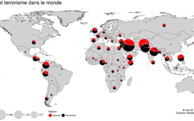 Distribution du terrorisme et de la guérilla dans le monde