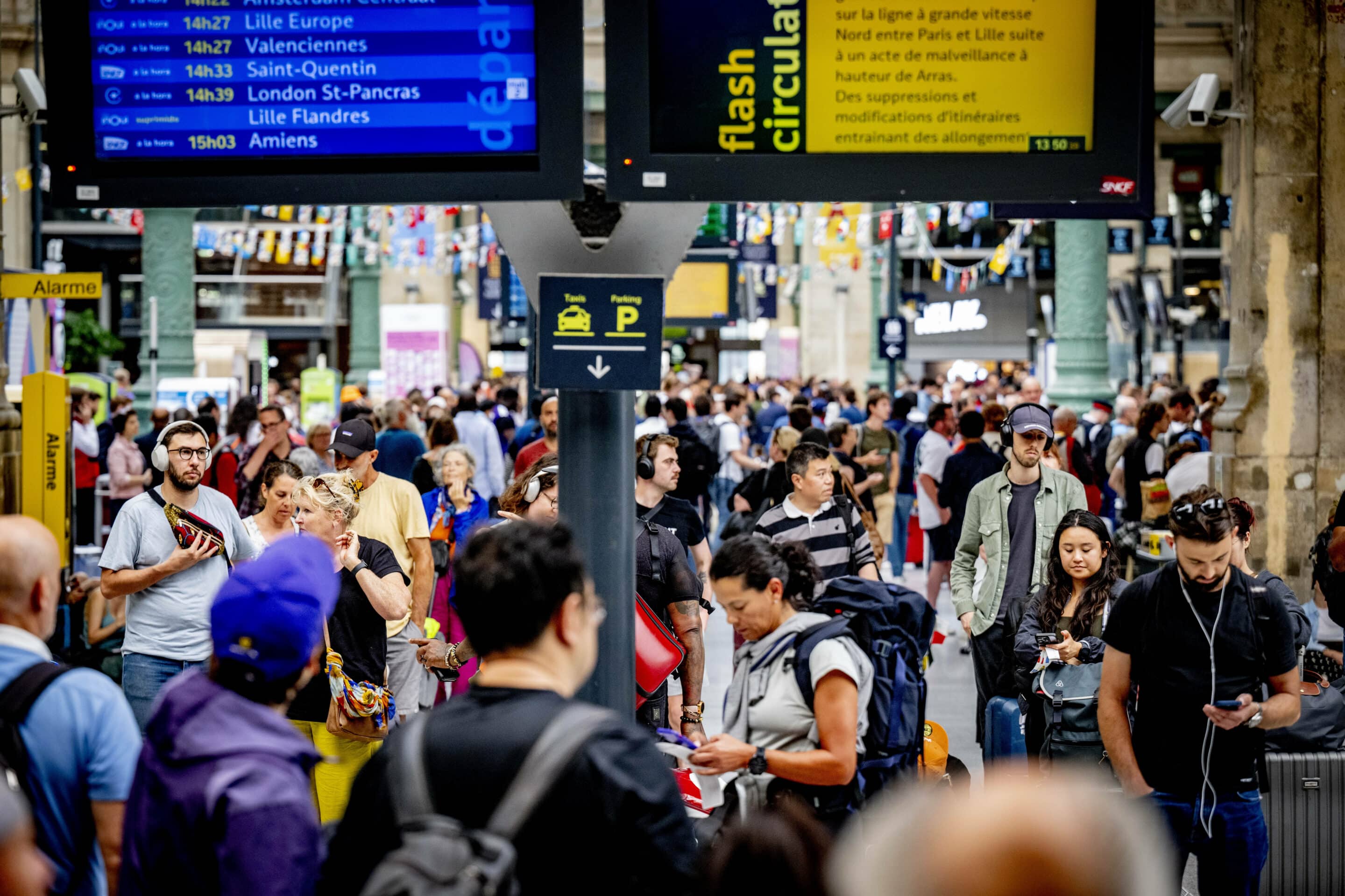 PARIS - Gare du Nord, 26 juillet 2024//Credit:Robin Utrecht/action pres/SIPA/2407261431