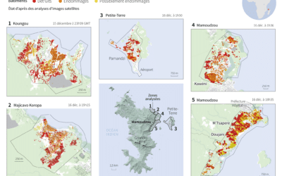 Carte – Mayotte, les ravages du cyclone Chido